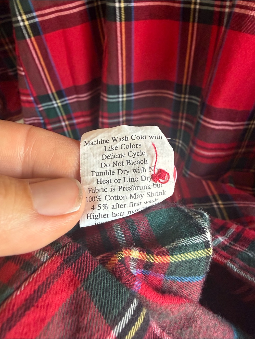 Petite Plume Nightgown, size medium, red plaid - Picture 8 of 9